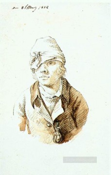  Friedrich Canvas - Self Portrait With Cap And Sighting Eye Shield Caspar David Friedrich